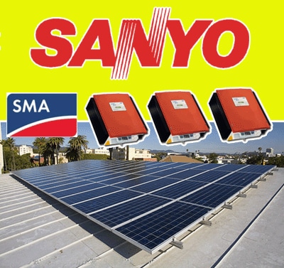 Sanyo Panasonic +3 SMA inverters-10kw