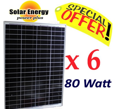 Solar Energy - Mono  80wp x 6 τεμ.
