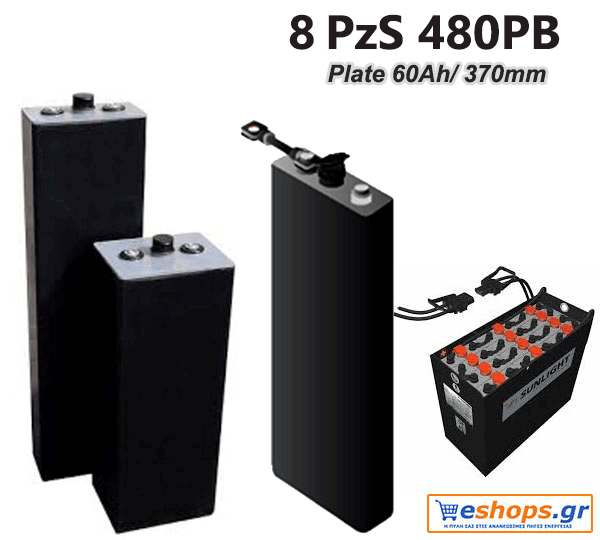 8 PzS 480 PB 2V Μπαταρία SUNLIGHT βαθιάς εκφόρτισης