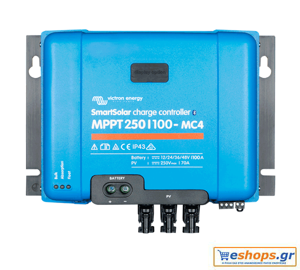 Victron SmartSolar MPPT 250/100-MC4  - MPPT Ρυθμιστής Φόρτισης 100A Φωτοβολταικών - Ανεμογεννητριών