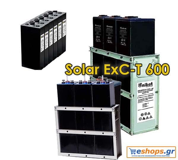 Μπαταρία φωτοβολταϊκών Unibat 2V UNIBATPOWER FOR LIFE Solar ExC-T 600 (603Ah c120) 